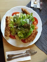 Salatteller Mit Schnitzelstreifen